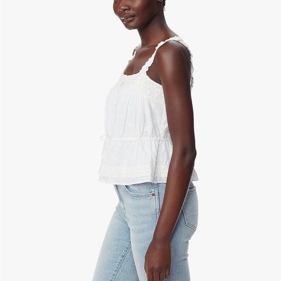 Sam Edelman White Lace Trim Blouse - Picture 3 of 8